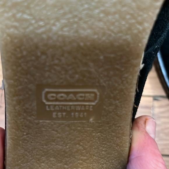 Coach Suede Sherpa Lined Heeled Booties - Picture 9 of 10